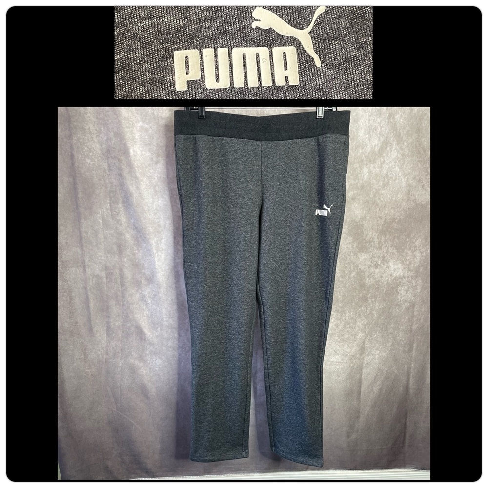 Puma Dark/Heather Gray Essentials Fleece Pants NWT Size XL